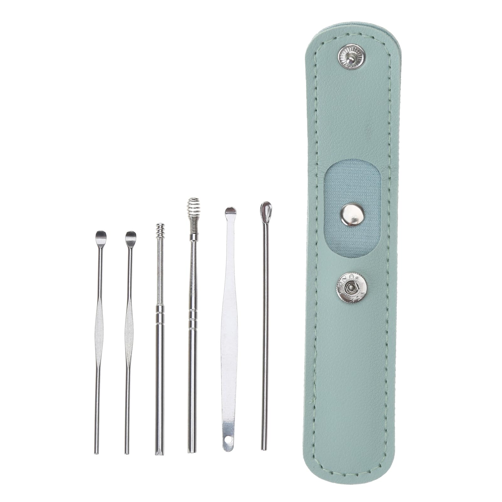 Ear Curette Ear Wax Remover Tool with A Storage Box Ear Pick Earwax Removal Set Ear Tool Set Spirals Ear