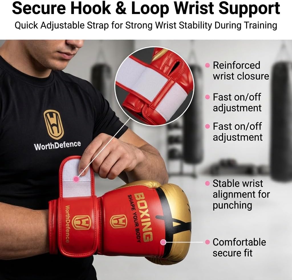 : ARIQUELLE PASSION 12 oz Boxing Gloves for Men & Women – Premium PU Leather Training & Sparring Gloves for Boxing, Kickboxing, Muay Thai & MMA | Durable 12oz Gloves with Wrist Support & Padding