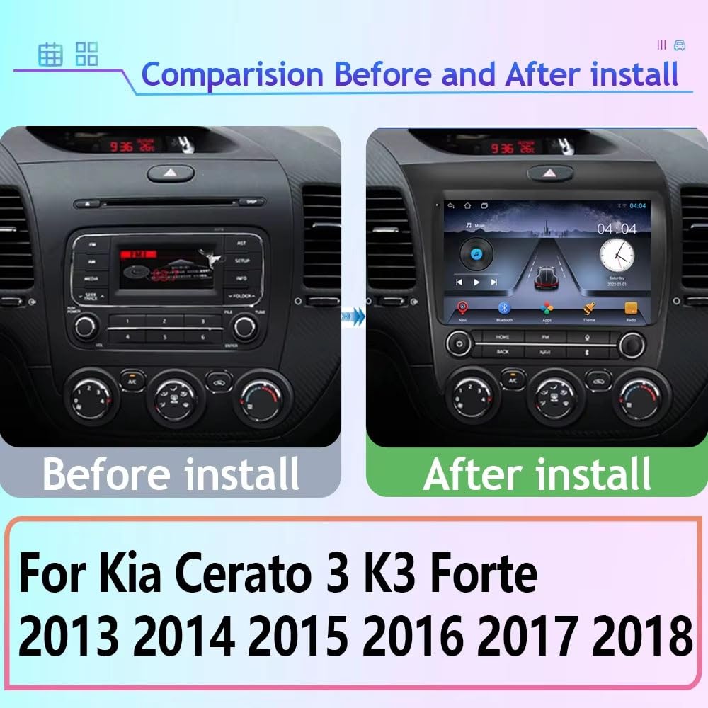 Do Kia Cerato 3 K3 Forte2013-2018 Nawigacja GPS DSP FM RDS Bluetooth