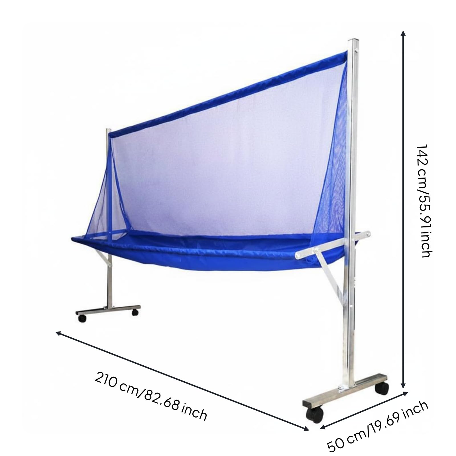 Portable Ball Collector Rete Cattura Palline da Pong Carrello con Ruote di Ritorno Supporto Allenamento Telaio in Metallo Adatto per Club di