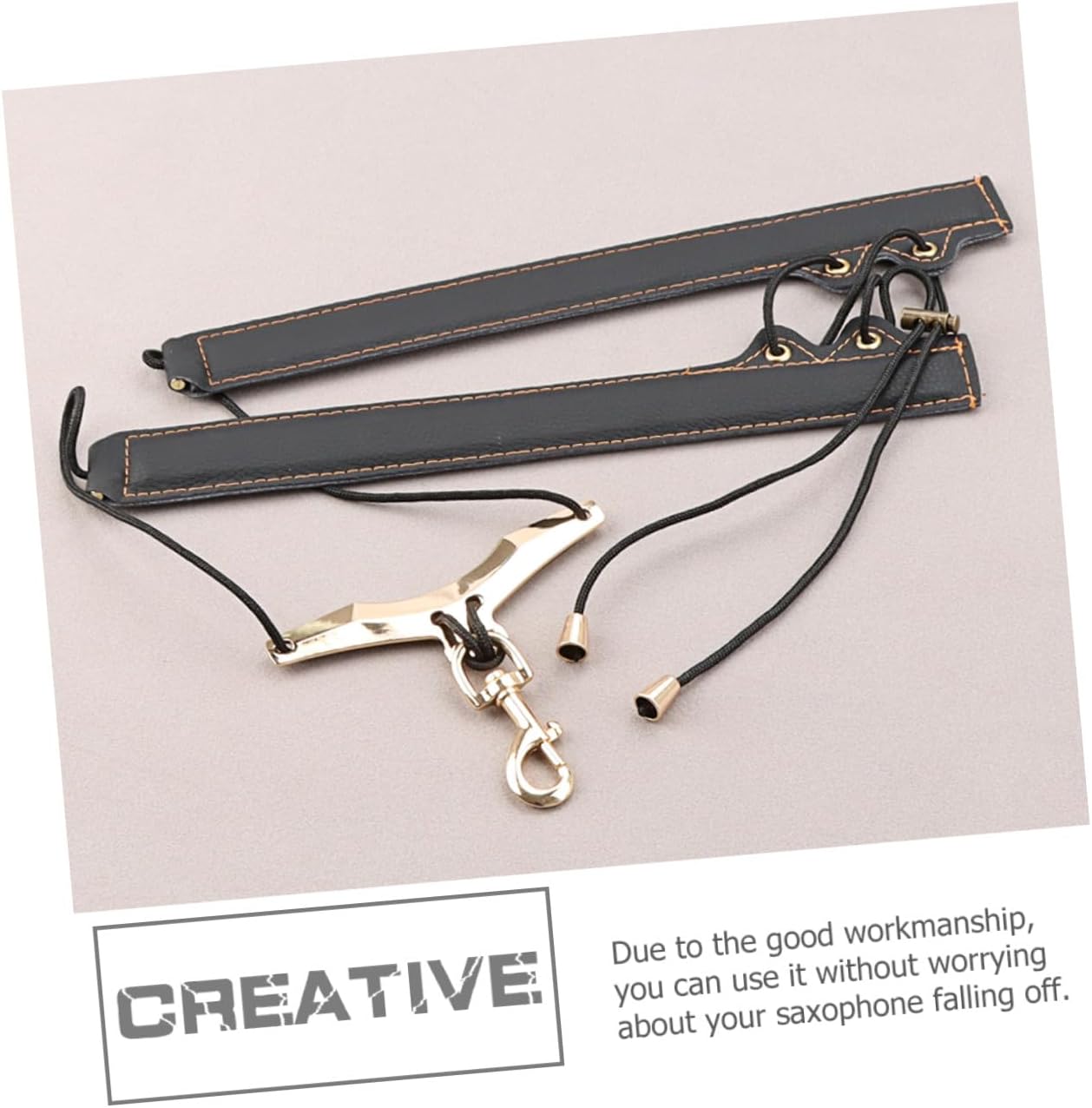 Gold Thread Saxophone Shoulder Strap Adjustable Universal Neck Lanyard for Alto Tenor Saxophone Players Wind Instrument Accessories