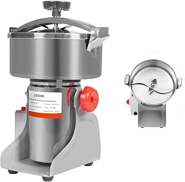 Electric Grain Mill Grinder, 2500g/5.51lbs Commercial Grinders, 30000RPM 4500W Dry Grain Mill Pulverizer, 50-300 Mesh Grinding Machine with 1-5Min Timer for Grains Spices Wheat Corn