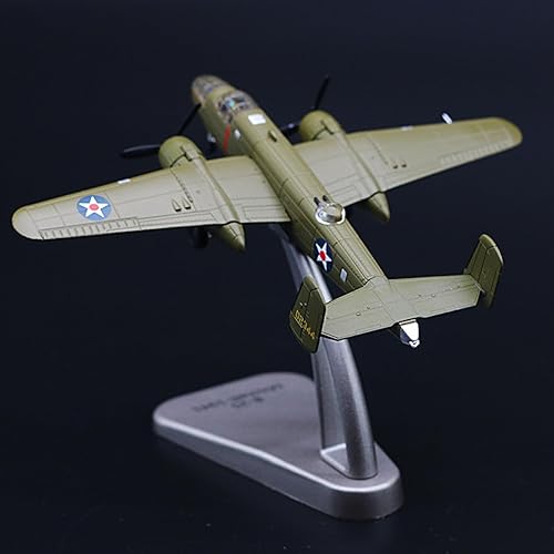 Miniatura 6 de Modelo de avión de combate fundido a presión, modelo de avión de avión B25, modelo de avión de combate realista 1144, para colecciones, estantería,