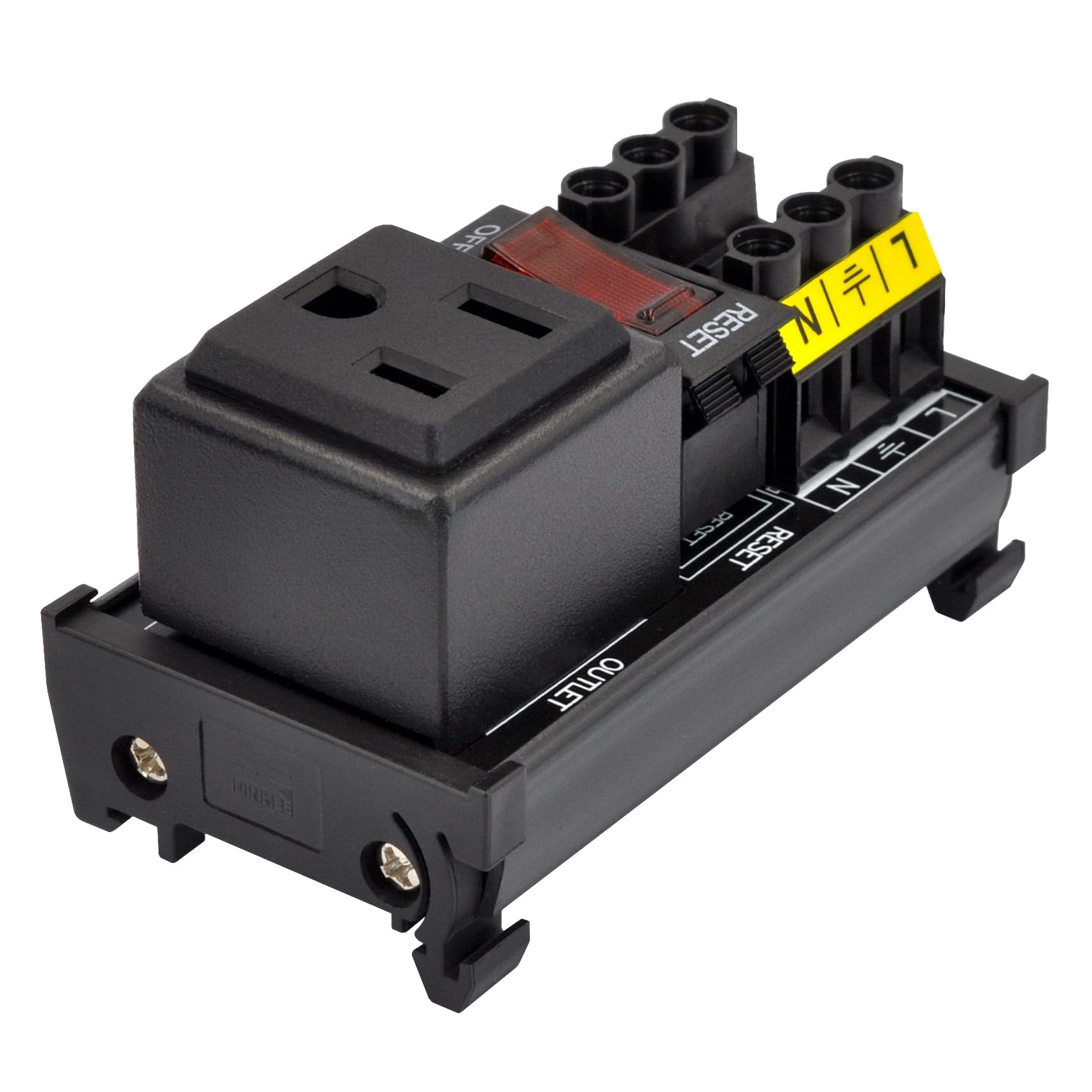 Snapklik.com : DIN Rail Mount AC 120V NEMA 5-15R Single Receptacle ...