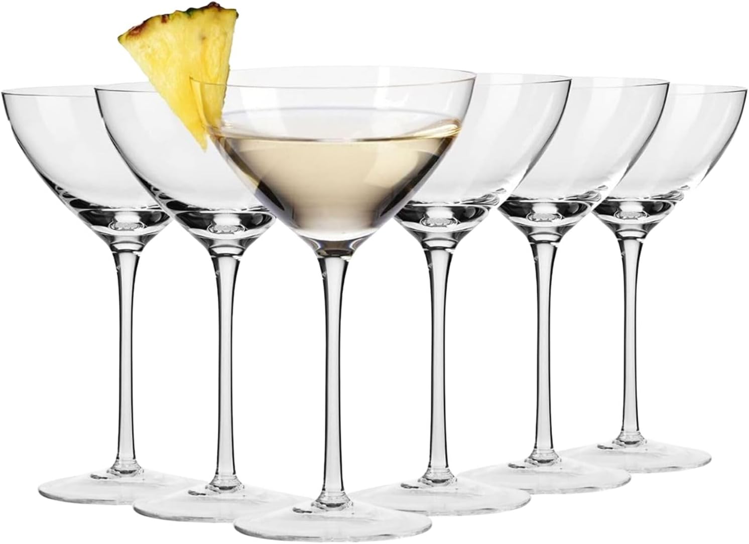 Martini Cocktail Glasses, Set of 6, 8.3 oz, Harmony Collection, Ideal for Cocktails, Frozen Desserts, Dishwasher Safe, Made in Europe