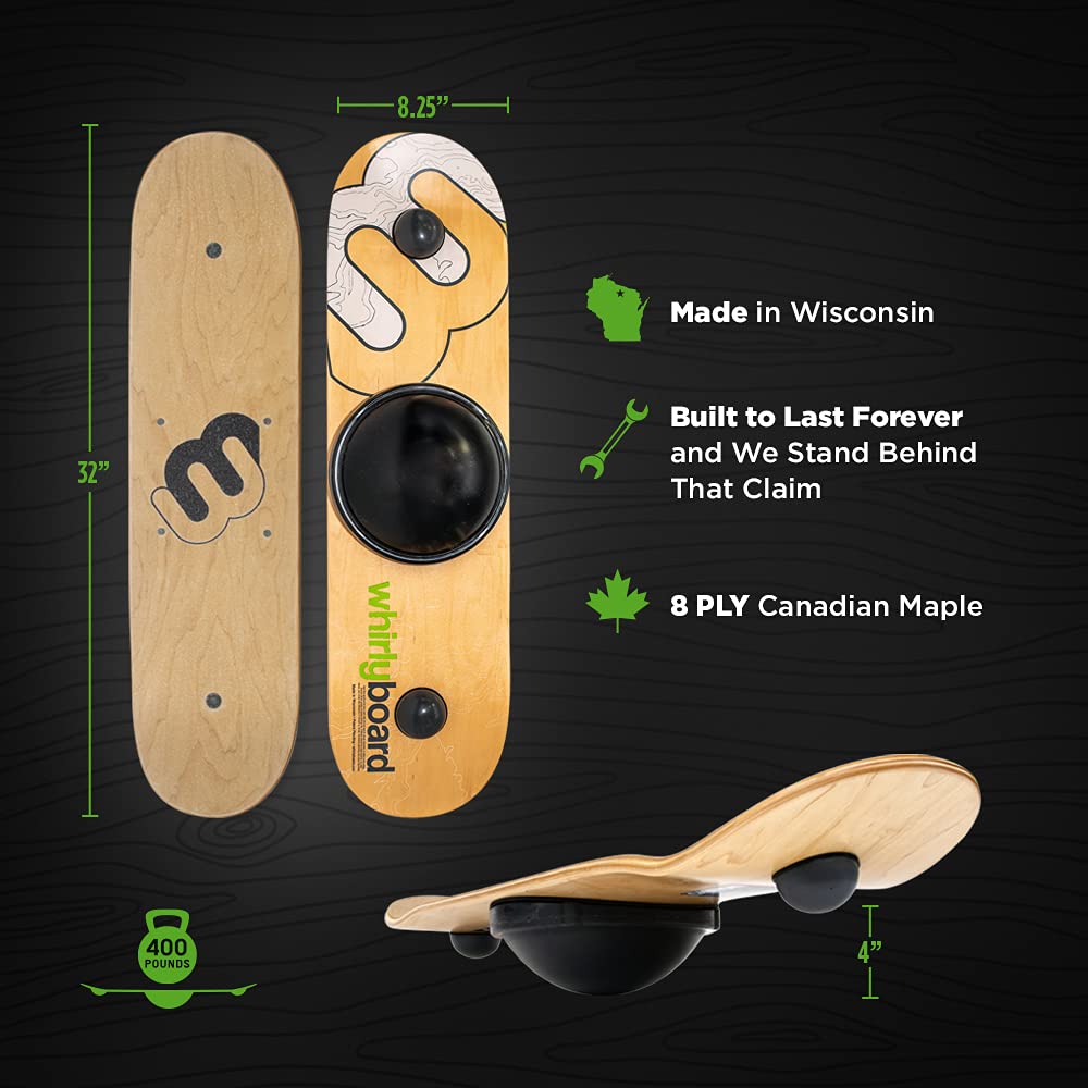 Amazon | 【360度回転する】Whirly Board バランスボード 木製 体幹