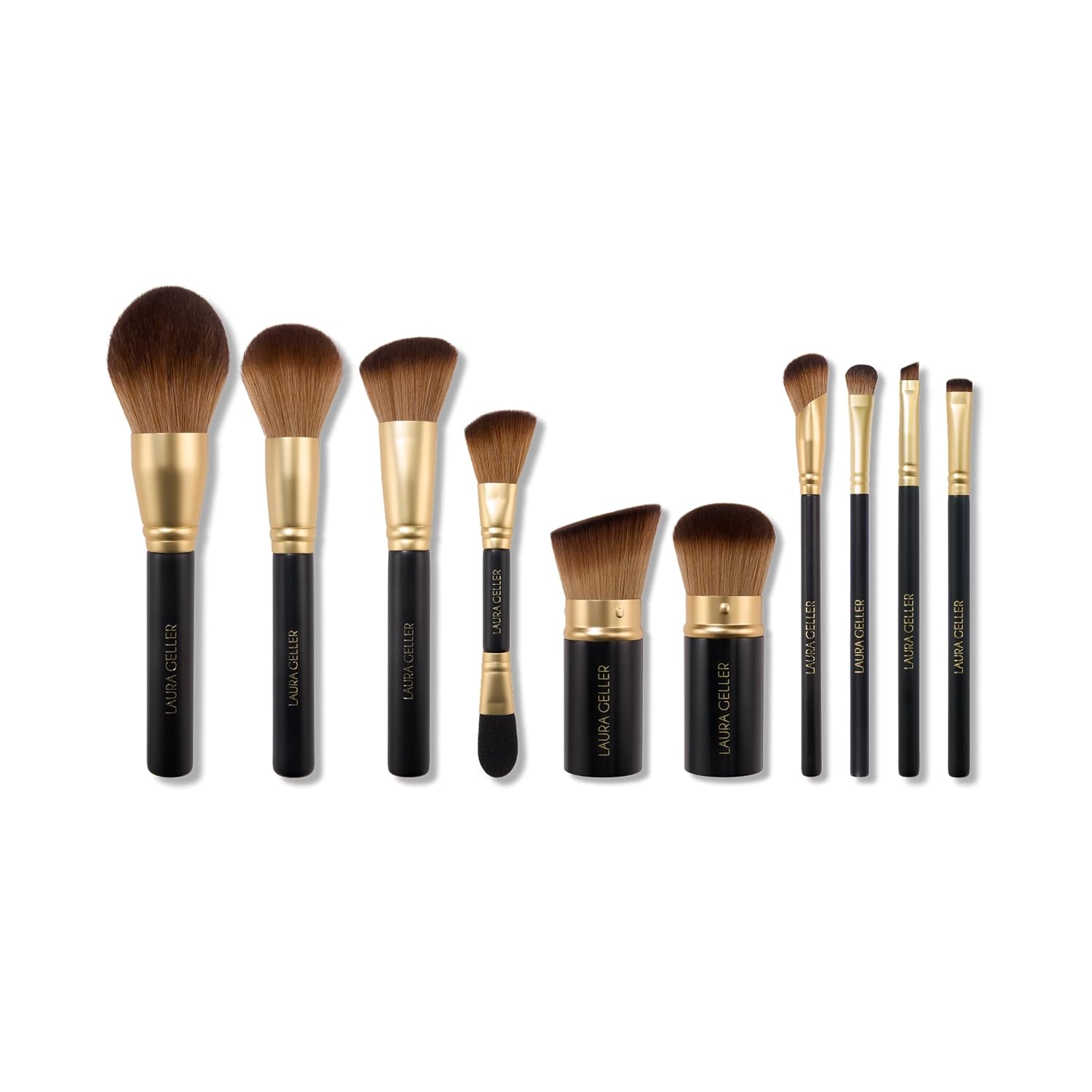 LAURA GELLER NEW YORK The Brush Vault - Ultimate Limited Edition Makeup Brush Collection - Includes Ten Must-Have Makeup Brushes for Mature Skin Makeup Application - 10 Count
