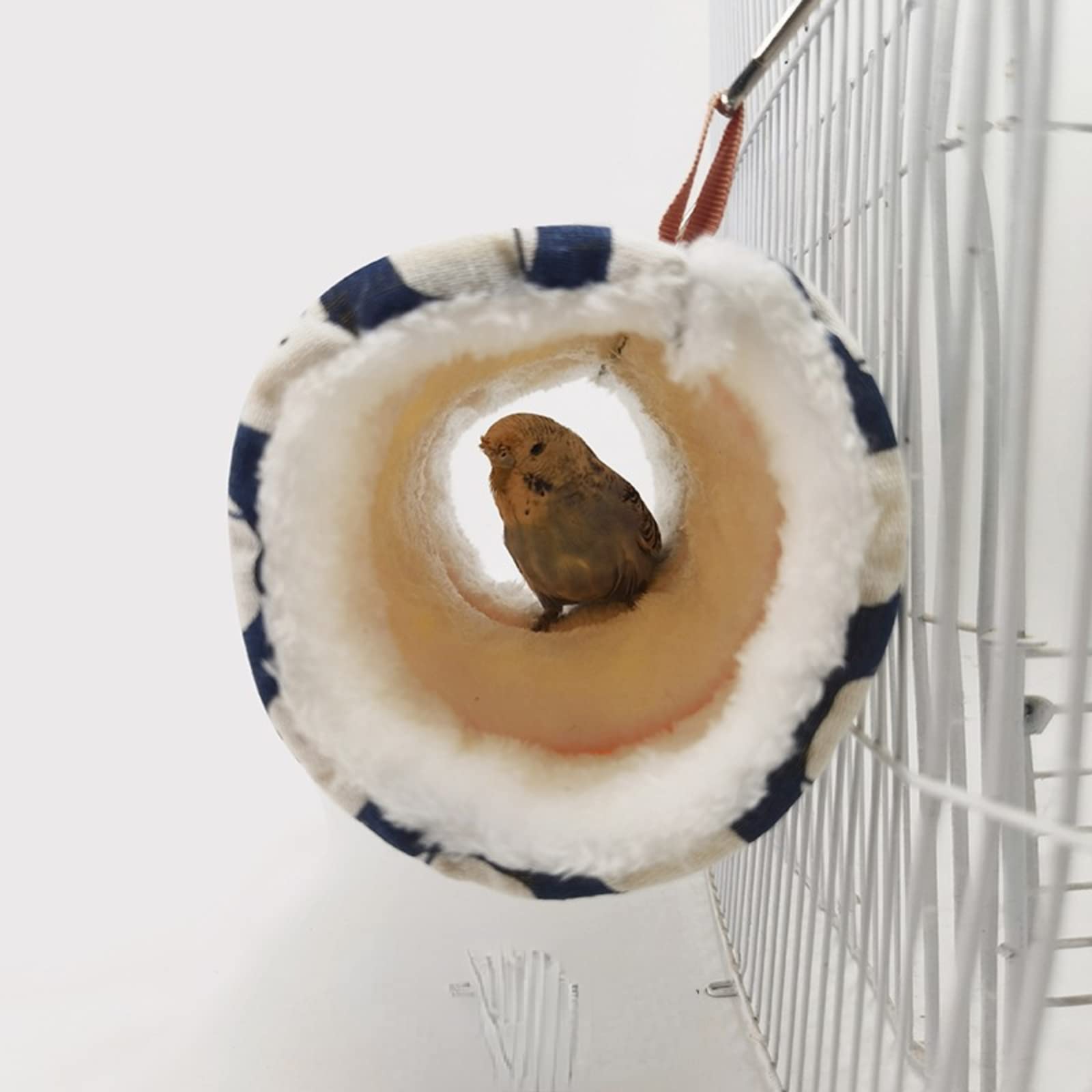 Bird Nest House Hut Hammock, Winter Warm Nest, Snuggle Bird Hammock Hanging Happy Hut Bird Parrot Hideaway Cage Toy for Parrot Budgies Parakeet Cockatiels Conure Lovebird Finch (Large, Dark Blue)