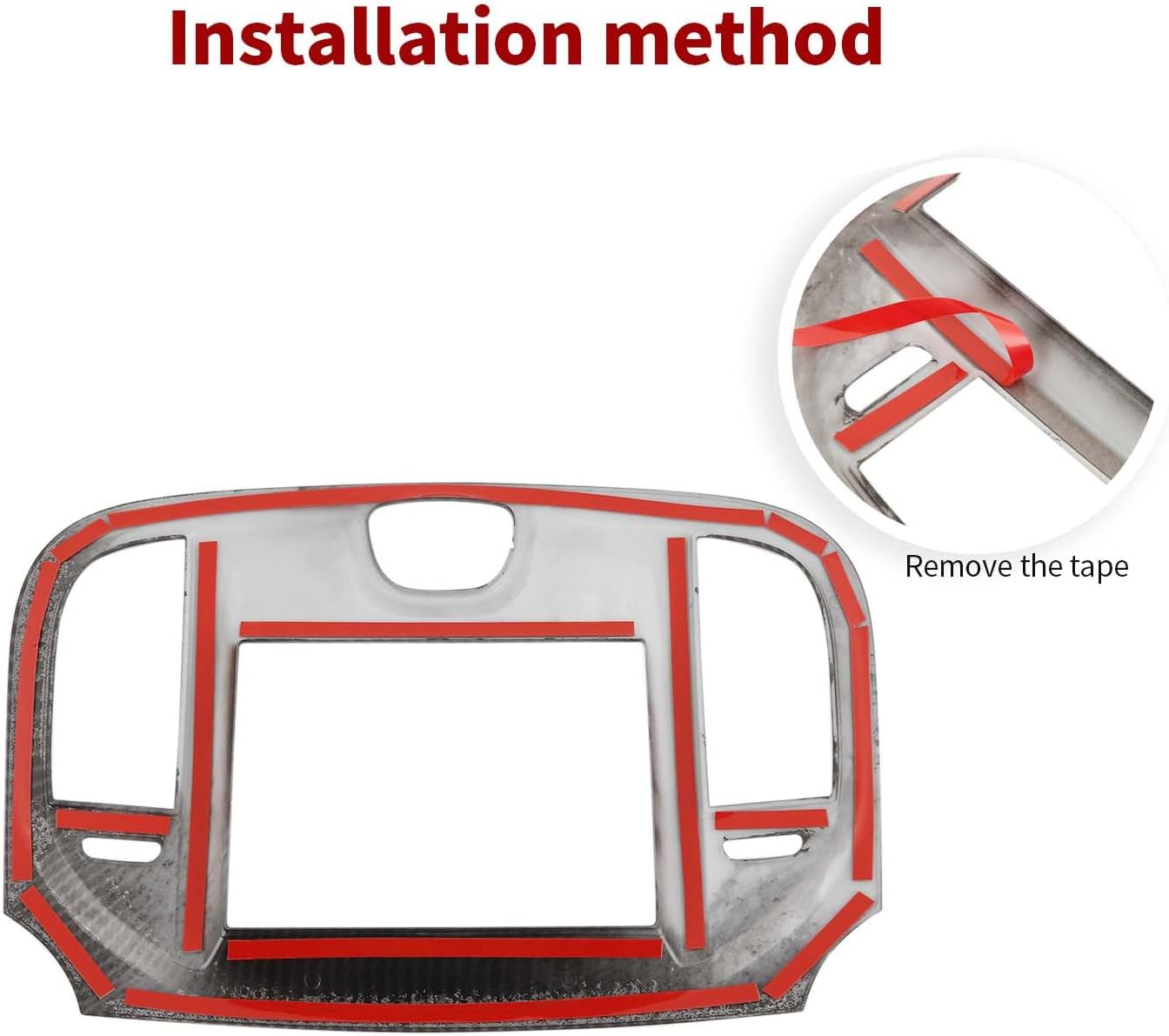 300C Center Dash Navigation Panel Trim Cover Compatible with Chrysler 300/300C 2010-2014 Carbon Fiber Interior Accessories