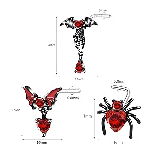 Amazon.com: AccGin 20G Nose Rings, 314L Stainless Steel L
