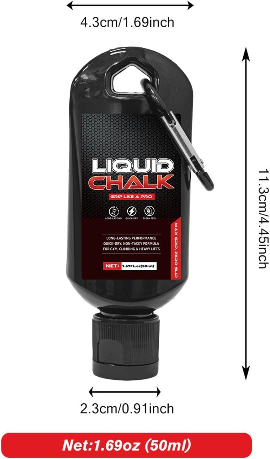 Liquid Chalk 50ml Lifting Grip Support | Anti-Slip Workout Chalk for Men Powerlifters Weightlifters Athletes Gymnasts Trainers Competitors Gym Studio Bouldering