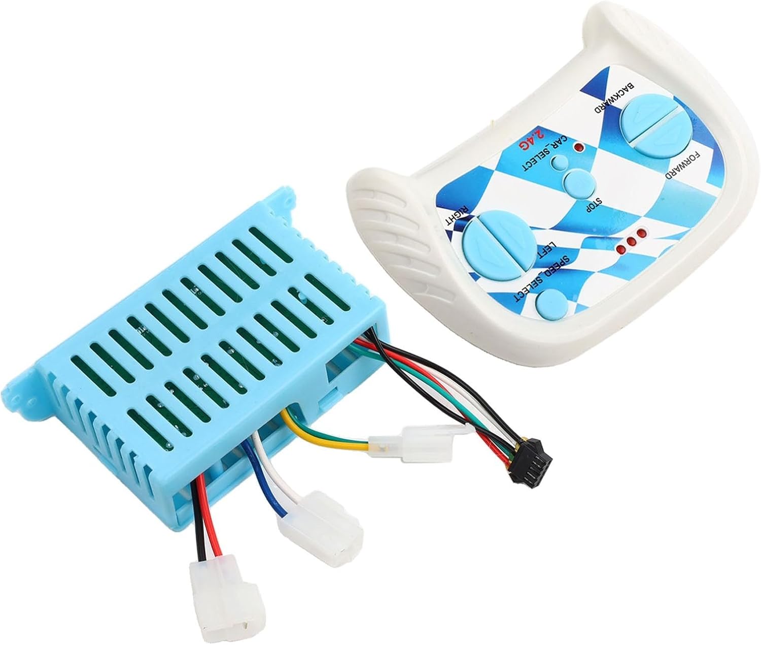 2.4G 12V RC Remote Control Receiver for Kids Car Controller with Frequency Matching Function for Electric Vehicles (5 Pin A Full Set)