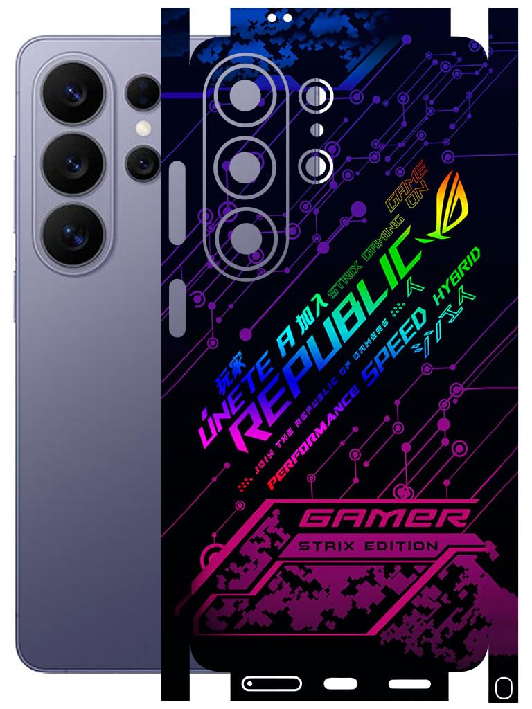 AtOdds - Full Body Back Screen Guard Protector Film - Lamination Wrap Skin Sticker Compatible with Samsung Galaxy S26 Ultra (5G) | Scratchproof Matte Finish (Gamer)-image-0