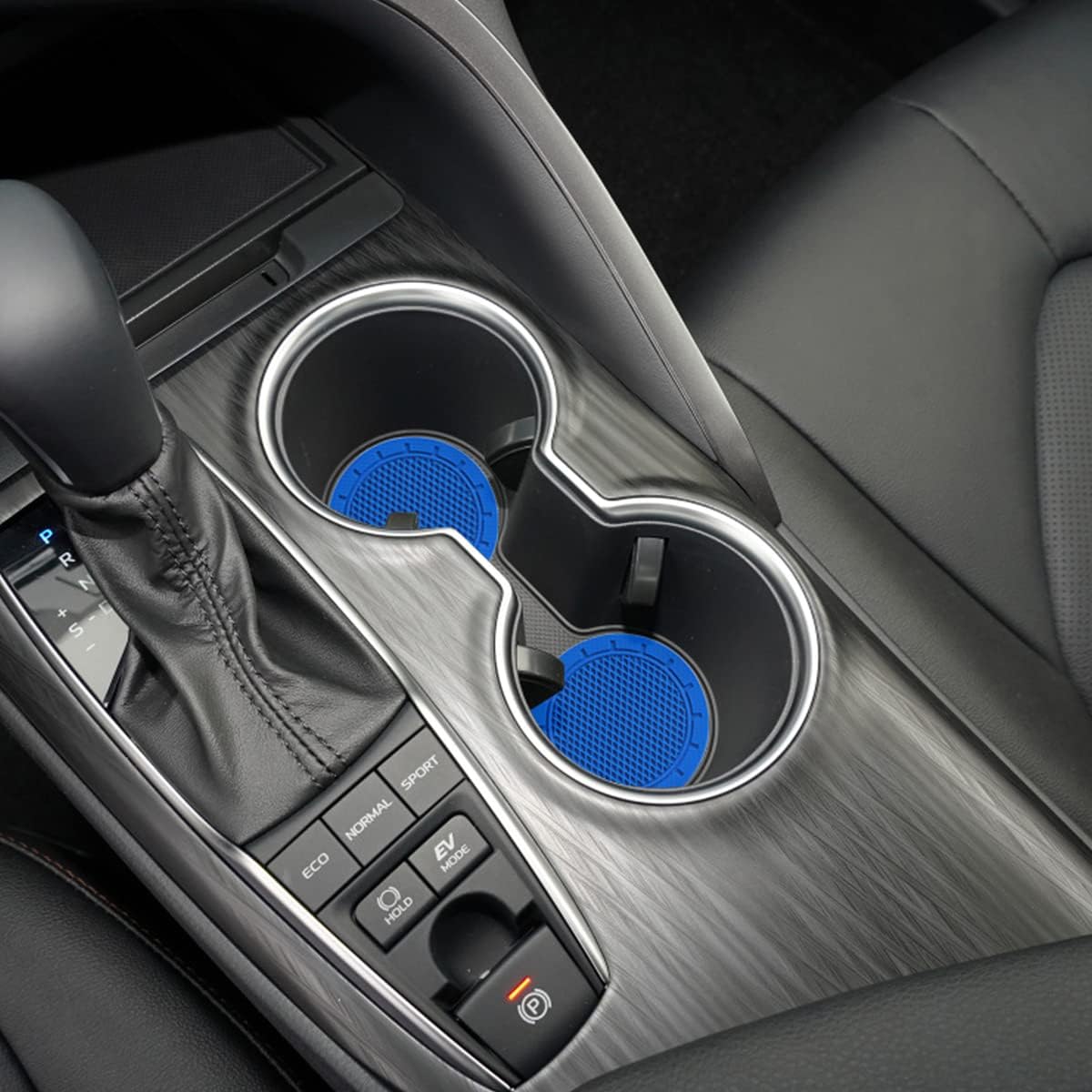 JUSTTOP Car Cup Holder Coaster, PVC Car Coaster, 4 Pack Universal Auto Anti Slip Cup Holder Insert Coaster, Car Interior Accessories - Deep Blue