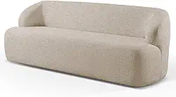 Sofá 4 Lugares Espaçoso e Confortável Formarto Orgânico Minimalista 220cm - Sirius (Bege)