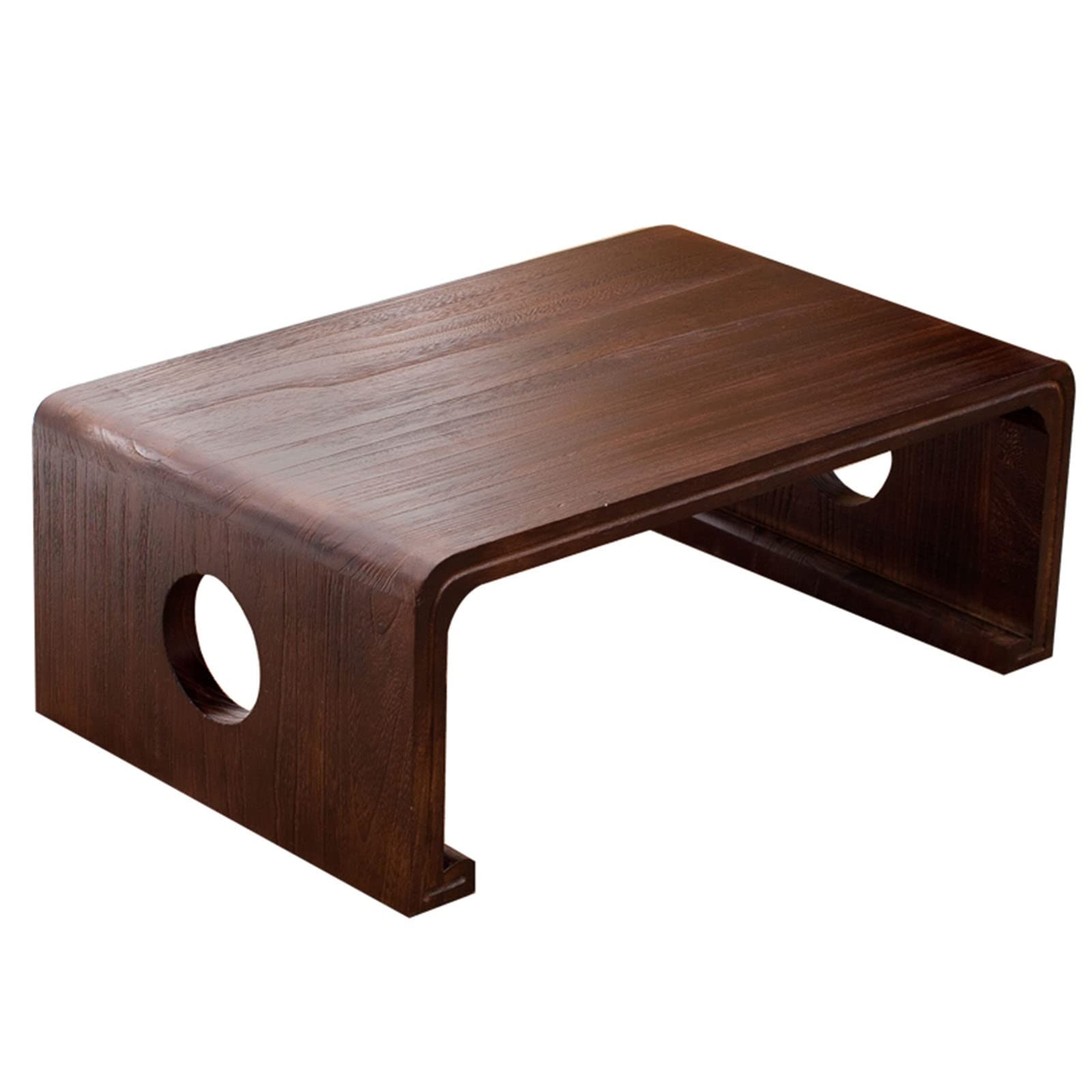 Wooden Coffee Table Low Floor Table Bed Table Balcony Table Game Table for Sitting On The Floor Made of Paulownia Wood (Color : Brown, Size : 60x40x30cm)