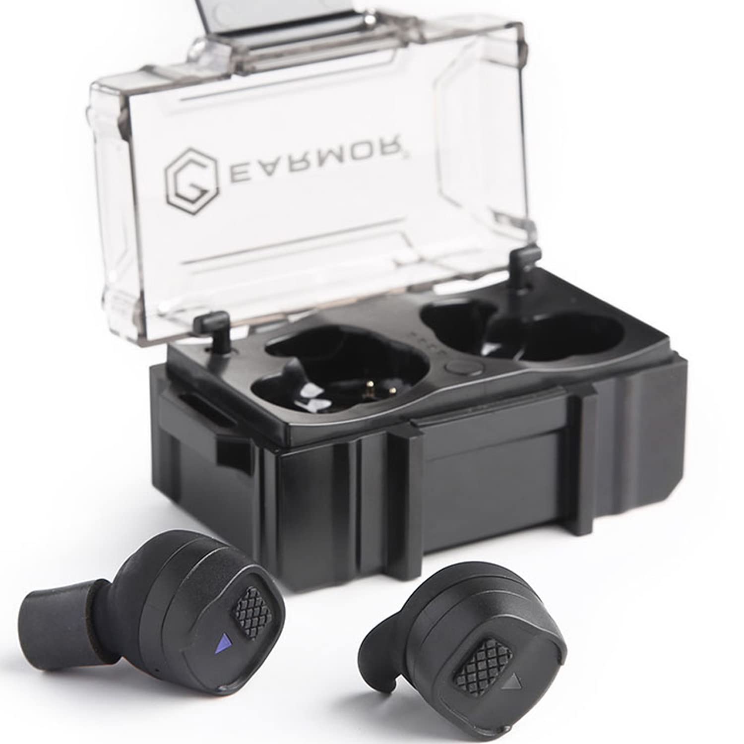 Earmor OPSMEN M20T Auriculares eléctricos para tiro y caza, NRR 26 dB BT 5.3, protección auditiva activa con cancelación de ruido, campo de tiro, negro