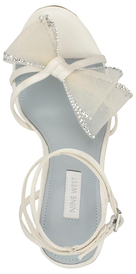 Amazon.com | Nine West Women's Minky Heeled Sandal, White