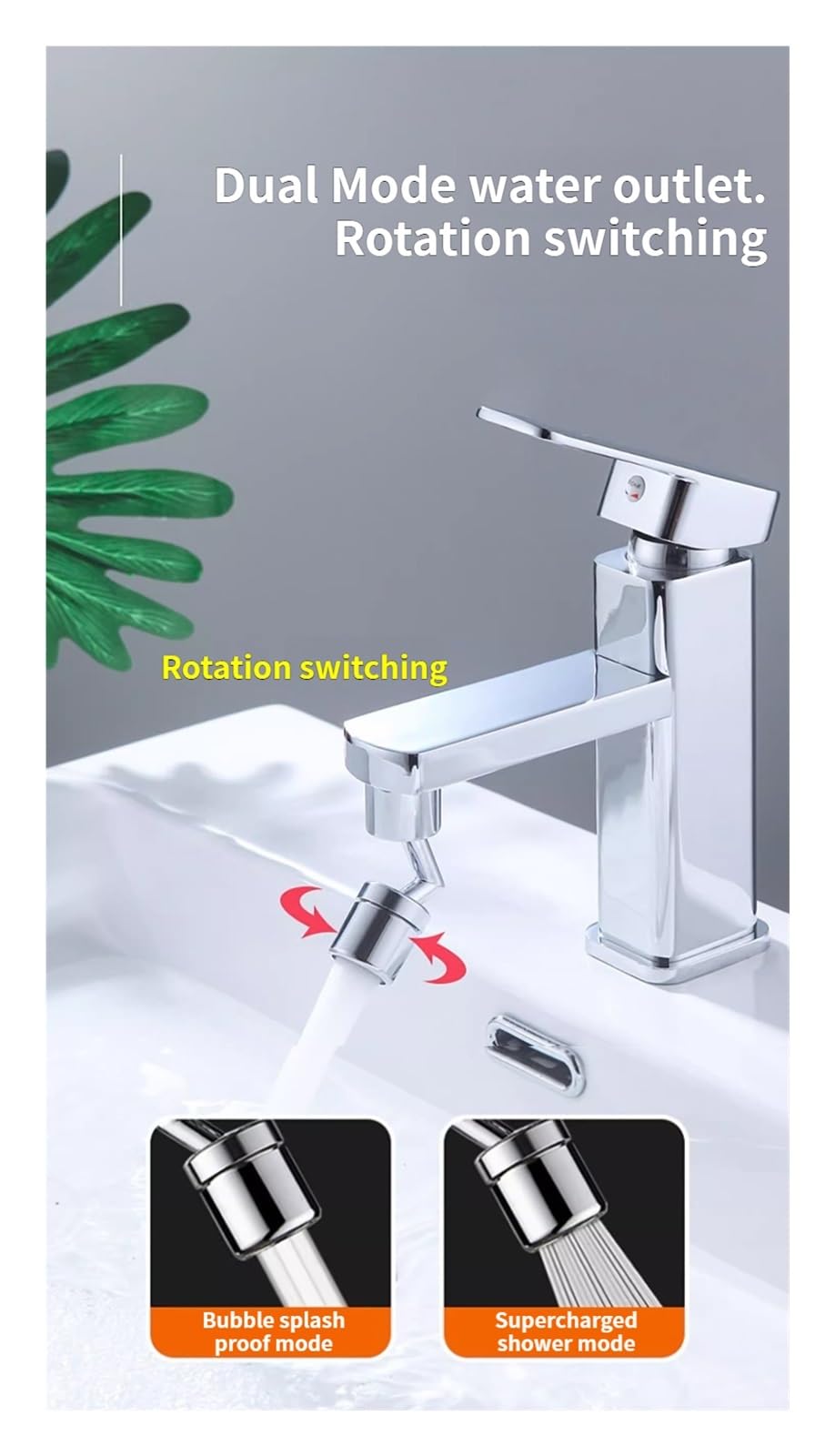 Cabezal rociador for grifo de cobre con giro 360°