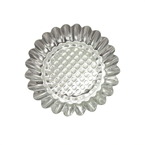 Miniatura 2 de Juego de 20 moldes de aluminio antiadherente de 3-34 pulgadas, diseño estriado, forma redonda, molde para tartaletas