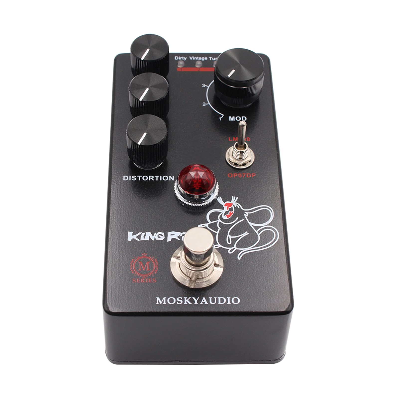 Cyfrowe zniekształcenia, efekty gitarowe, pedał efektów gitarowych, zniekształcenia, pedał efektów gitarowych, MOSKYAudio Fuzz, zniekształcenia, pedał efektów gitarowych, 4 tryby, przełącznik