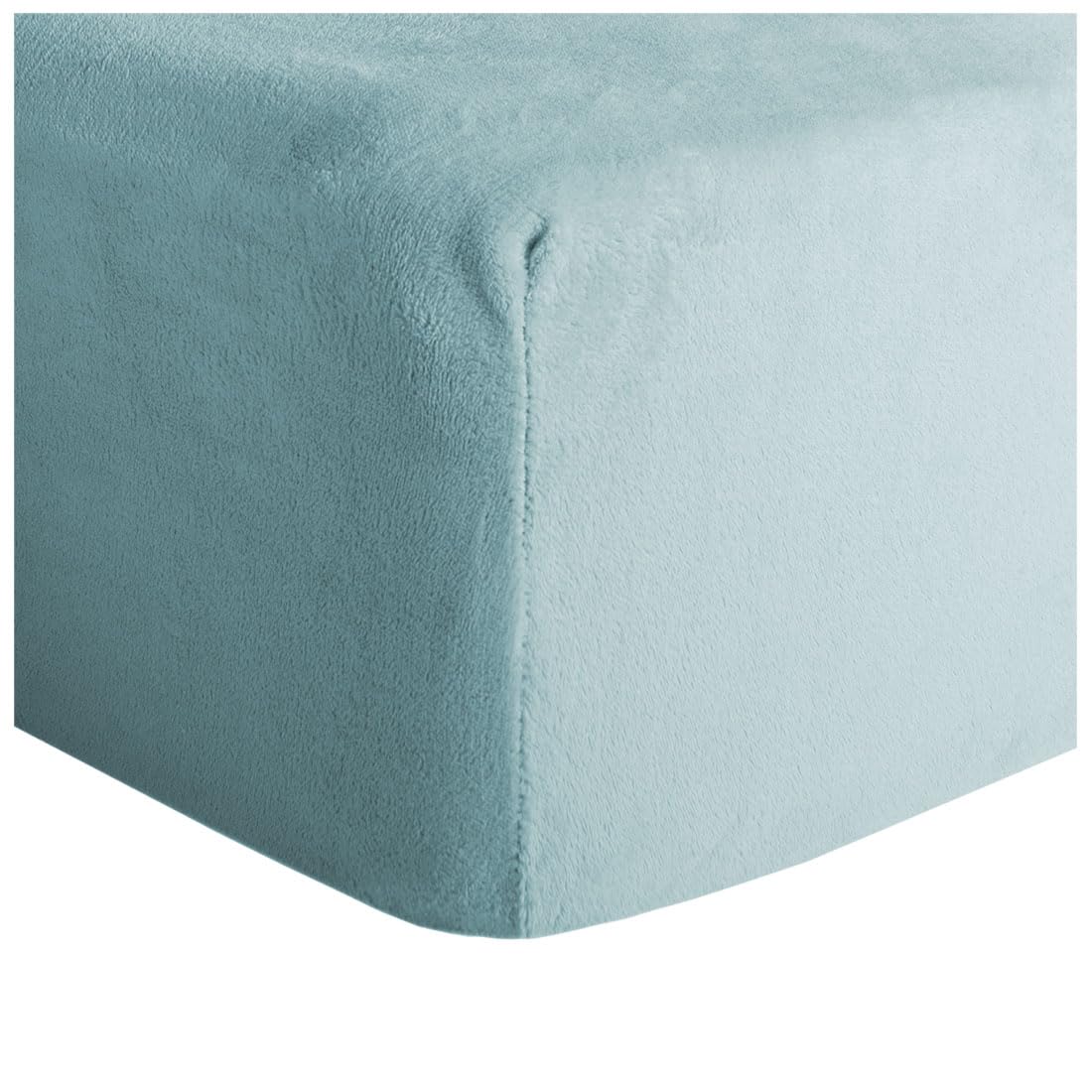 Acomoda Textil – Sábana Bajera de Coralina Ajustable y Elástica para Cama. Bajera Térmica Tacto Suave de Invierno Cálida, Resistente, Transpirable, Decorativa y Fija. (Aguamarina, Cama 135x190/200)