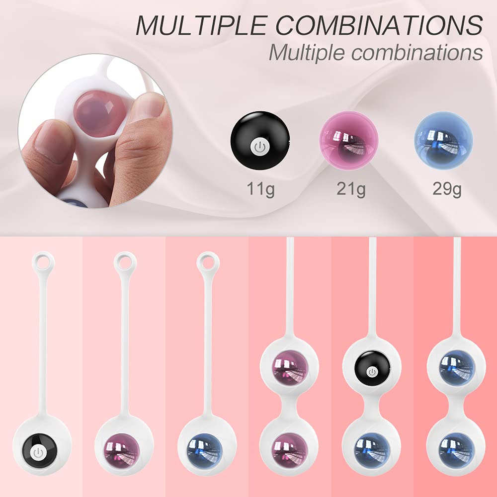 9 Modalità di Màssaggio Silicone Kēgēl Bàll 2 in 1 Palline con Telecomando Per il Pelvico Palline per Donna, Ricaricabile,Impermeabile,Liscio,Controllo della Vescica ed Esercizi del Pavimento Pelvico
