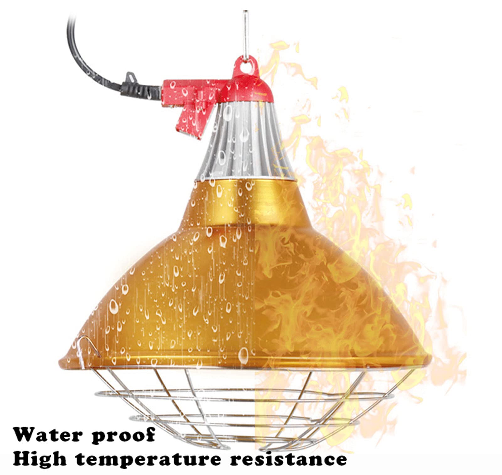 Lampada riscaldante per pollame per pulcini e cuccioli, regolazione della temperatura in due fasi, ideale per pollai, cucce, rettili, tartarughe, mantiene gli animali domestici caldi di notte in