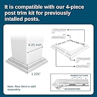 Vista 8 de Weatherables Envoltura de Poste de Vinilo de 6x6 – Envoltura de Poste de Porche de Vinilo Premium para Exteriores Resistente a la Intemperie