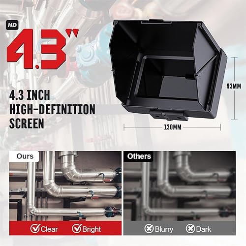 Miniatura 2 de Cámara de alcantarillado, cámara de inspección de tuberías de 100 pies98.4 ft con 16G DVR IP68 boroscopio impermeable con luces LED, endoscopio de