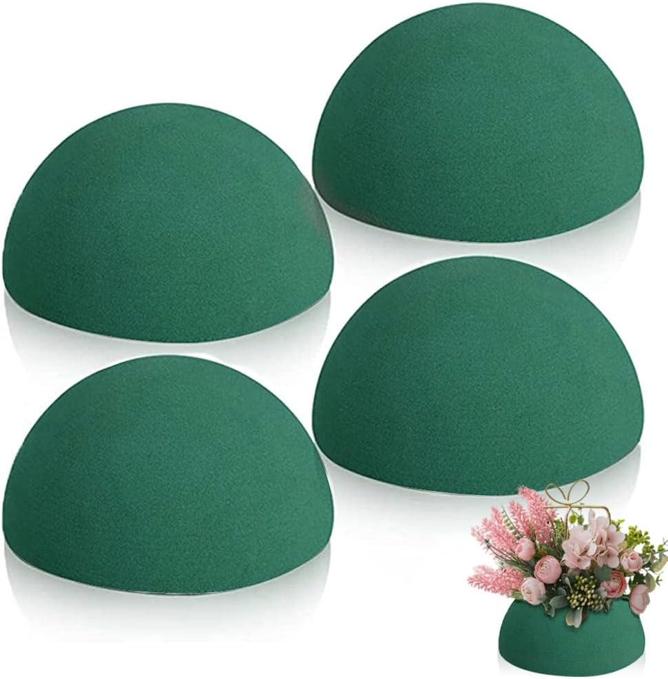 Amazon.com: PCBAG 4PCS Half Ball Floral Foam Blocks Green Floral Foam ...