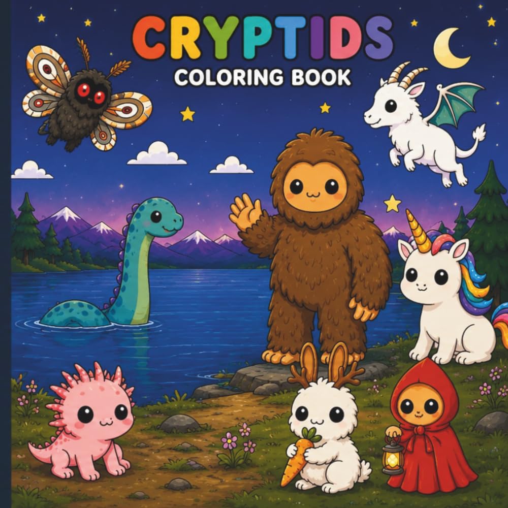 Cryptids Coloring Book