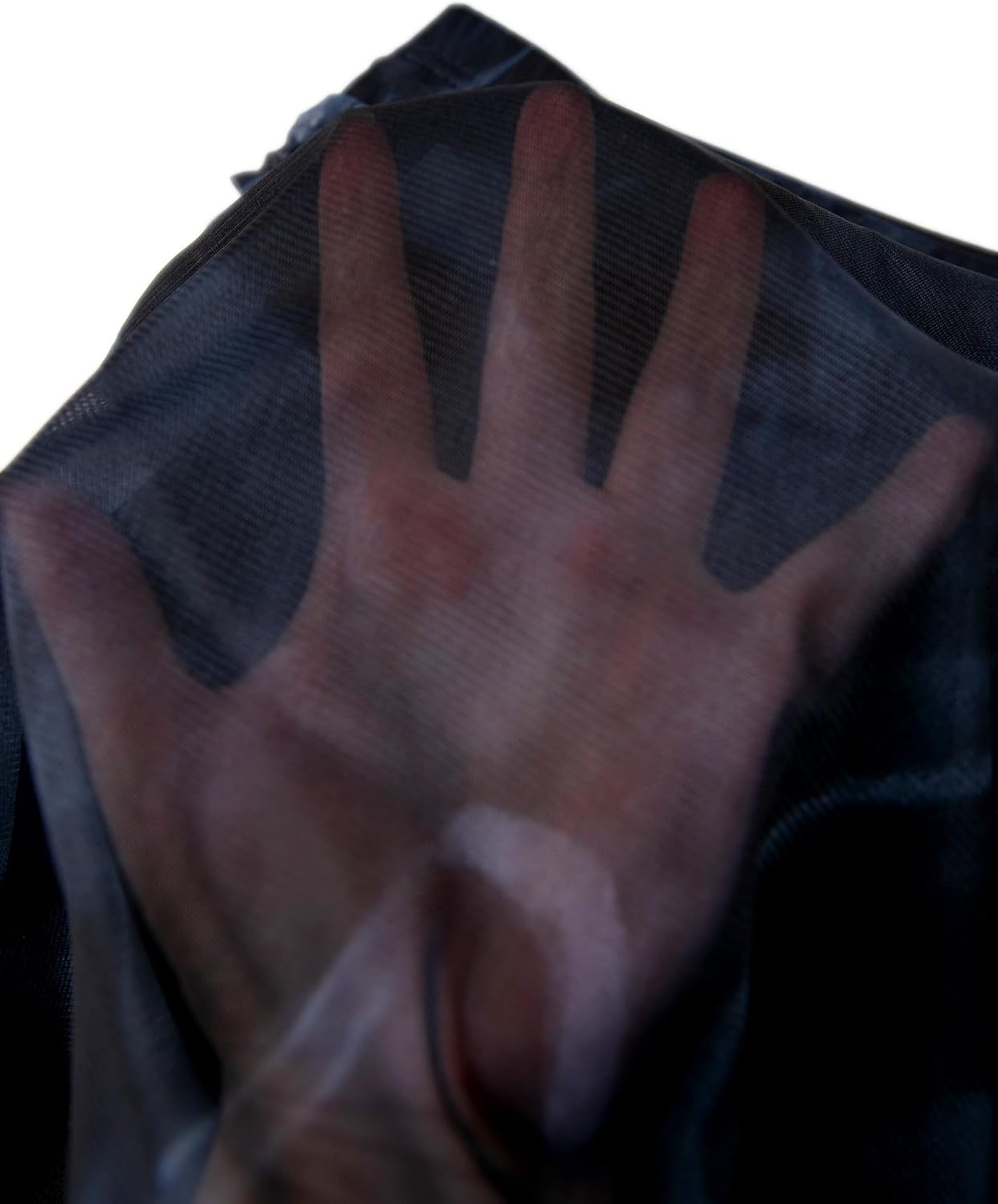 Avanova Women Boho Floral Mesh Long Skirts Elastic High Waisted Mermaid Hem 90s Grunge Maxi Skirt Blue Black Small - Image 4