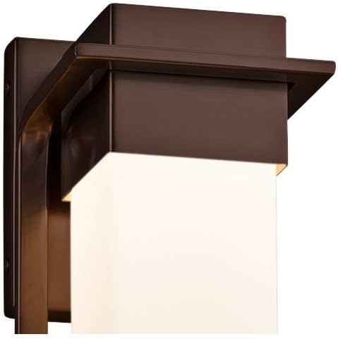 Miniatura 8 de Fusion Pacific - Lámpara de pared grande LED para exteriores, pantalla de vidrio artesanal bajo la lluvia, acabado negro mate