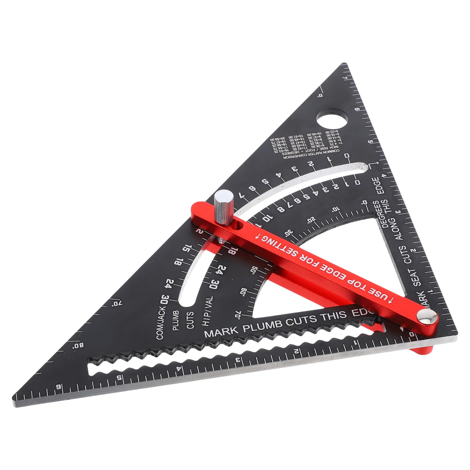 Escuadra Triangular Ajustable de Aleación de Aluminio 7 Pulgadas Negra