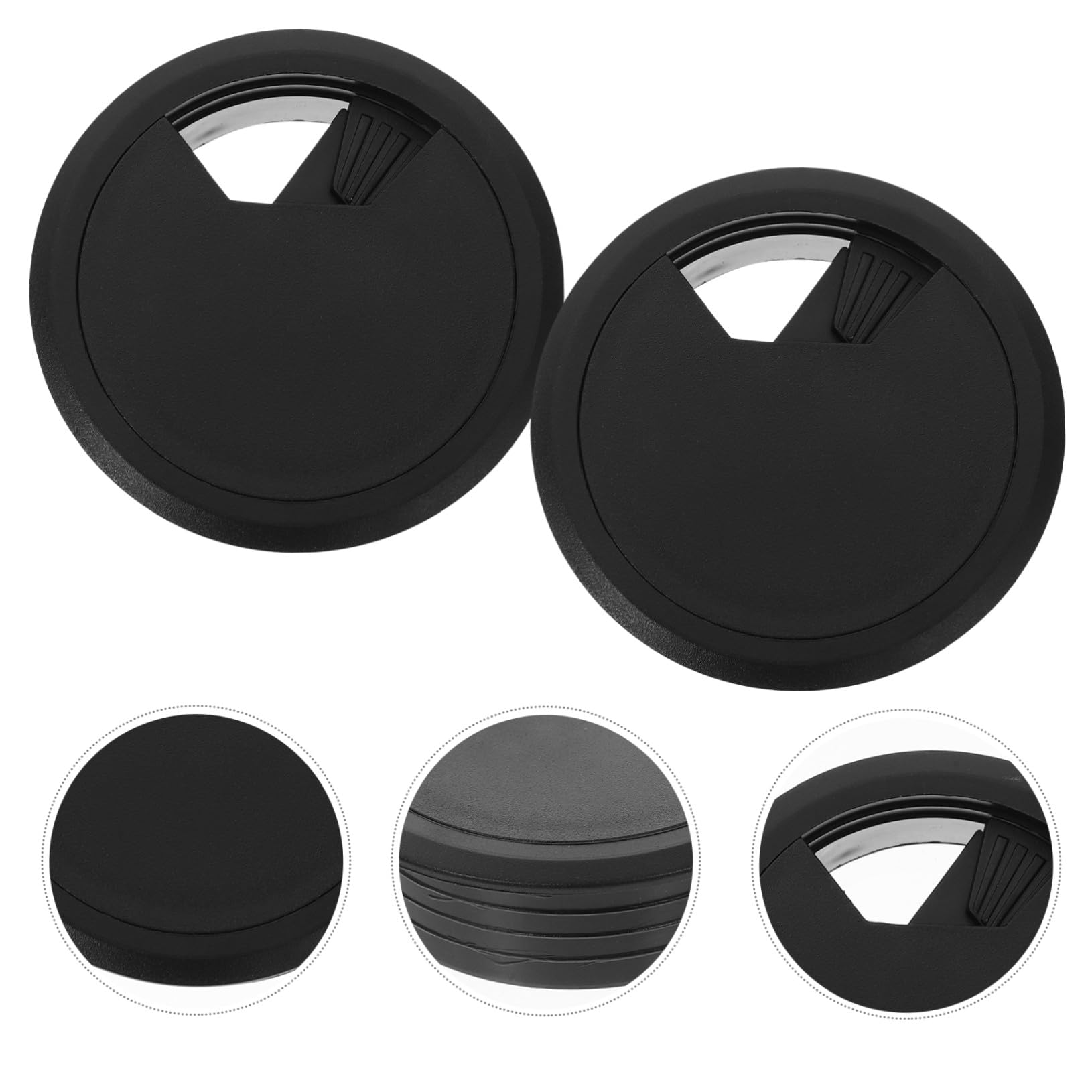 5 pièces Passe-câble Bureau Cache Trou Rond Plastique Organisateur Fil Protection Câble et Rangement pour Meubles Bureaux et Armoires
