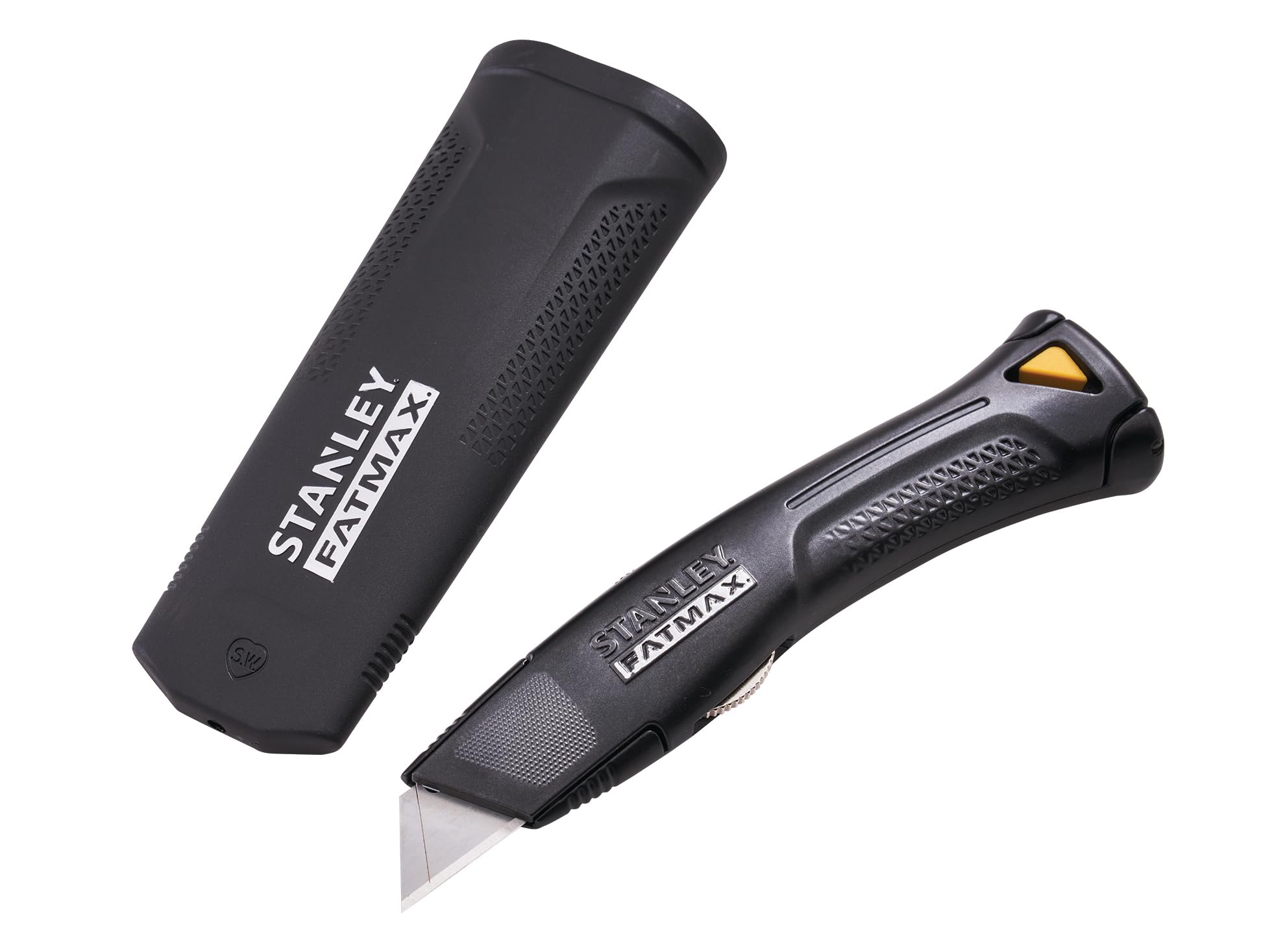 Stanley FatMax® Heavy-Duty Trade Knife – One-Handed Opening Utility Knife, Available in Black or Silver – Designed for Professional Use