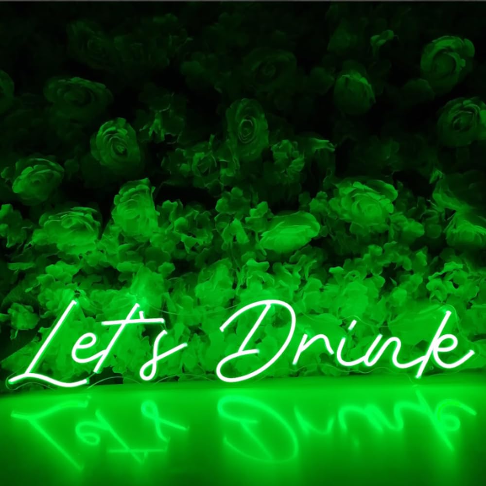 LED Sign Bar Neon Signs Drinks Led Lights Tiki Bar Wall Decorative Night Lamps Party Decoration Light USB Brightness Adjustable