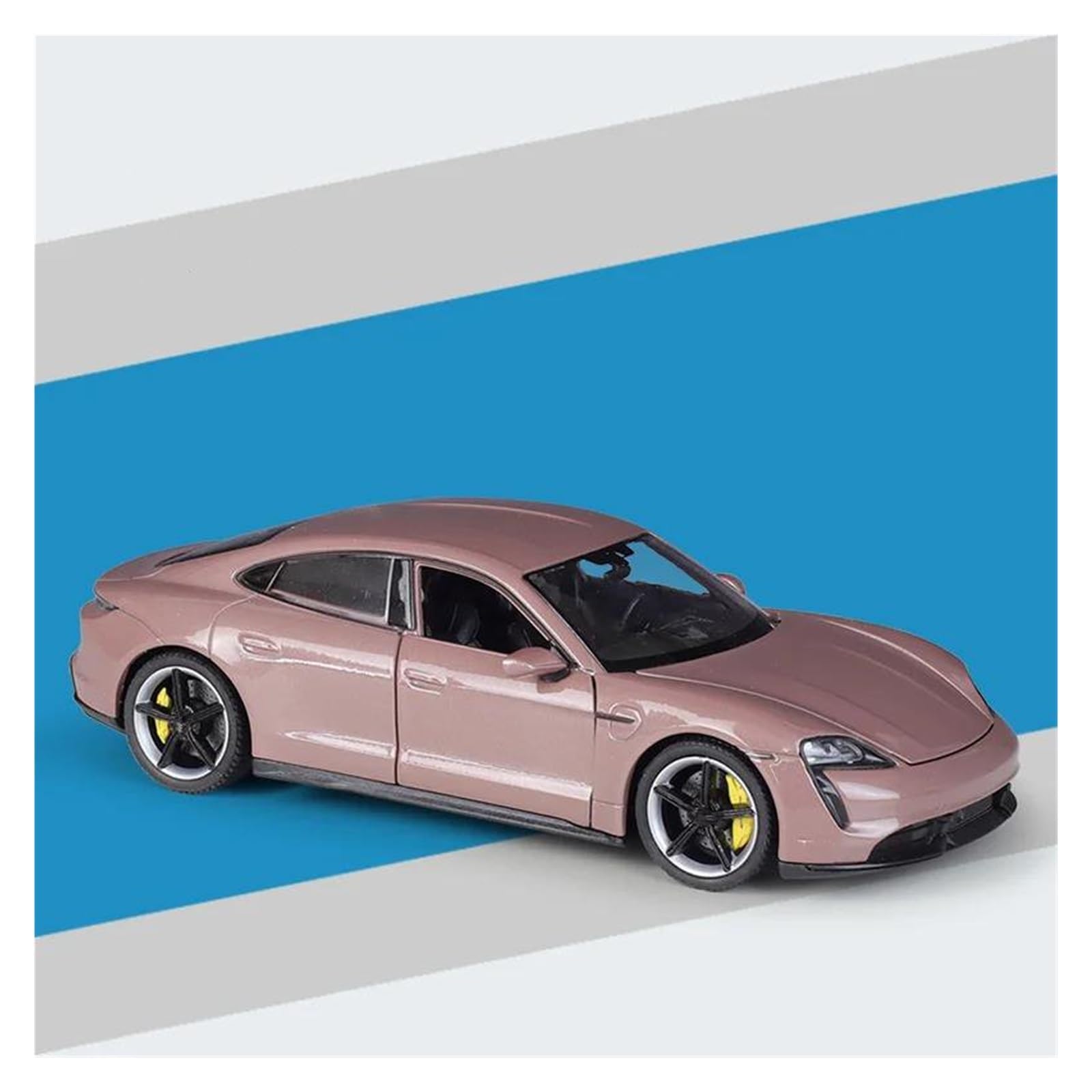 AUDSNI Die-Cast Diecast Car Model 1:24 For Taycan For Turbo S Car Diecast Metal Collection Model(Pink)