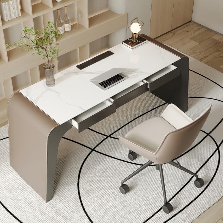 ENGENDER Schreibtisch Einfache Wohnzimmermöbel aus Holzfelsenplatten, geeignet for Moderne Arbeitszimmer zu Hause, Firmenbüro Office Desk(160cm)