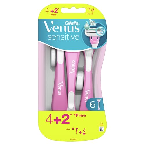 Gillette Venus Sensitive Disposable Razor 4+2 Count