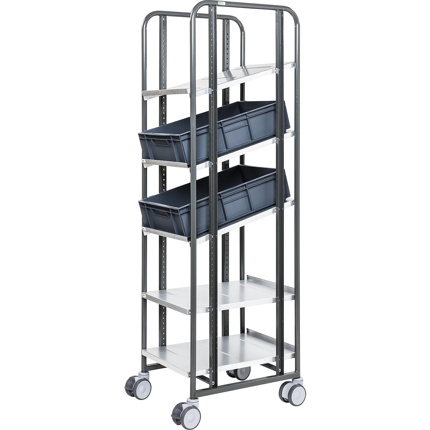 Chariot de préparation E-Commerce - 5 étages - L x l x H : 477 x 638 x 1850 mm