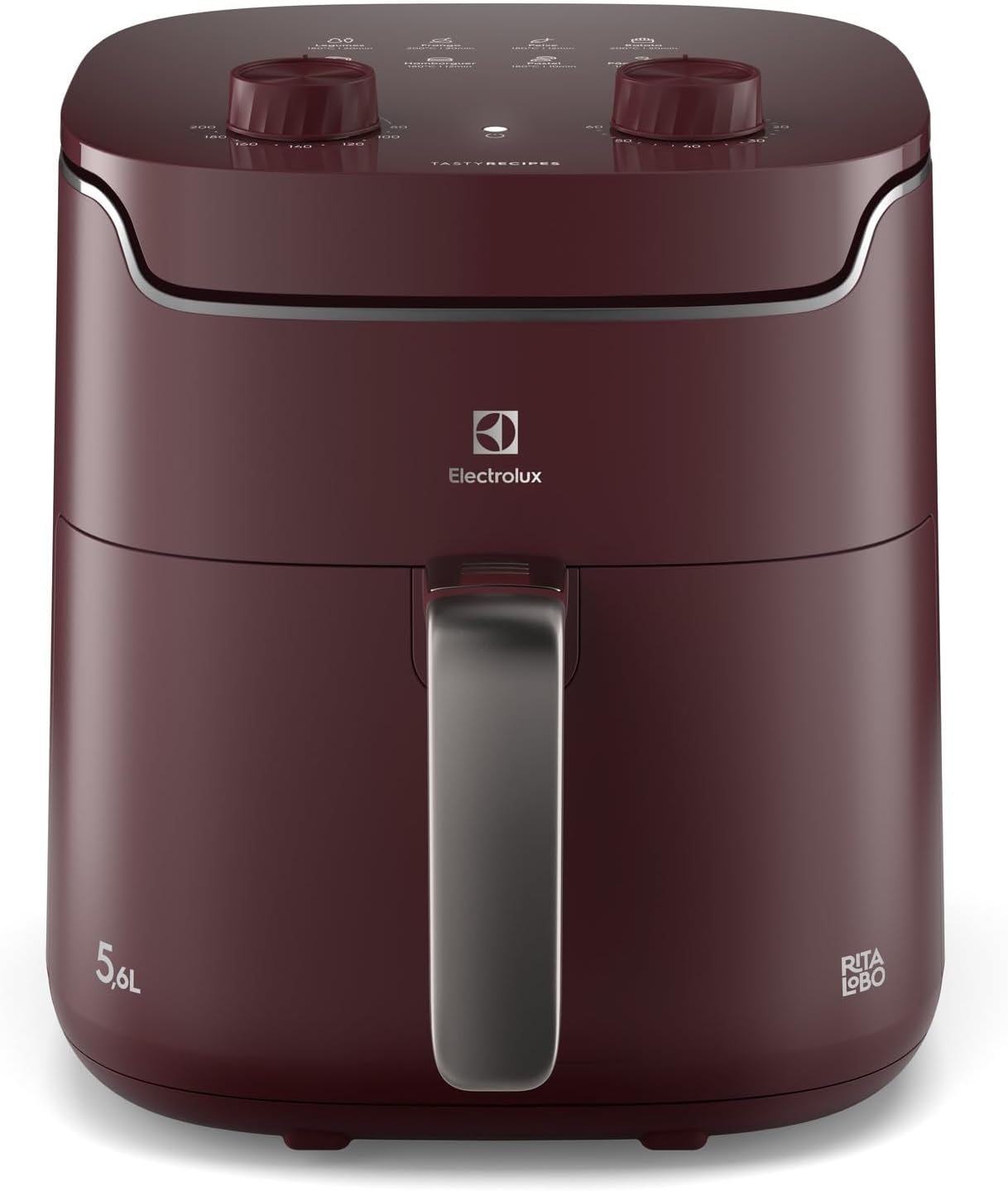 Air Fryer Electrolux p/Rita Lobo 5,6L Vermelha Escura Efficient Economia de Energia 1400W (EAF41) - 220V Air Fryer Electrolux p/Rita Lobo 5,6L Vermelha Escura Efficient Economia de Energia 1400W (EAF41) - 220V