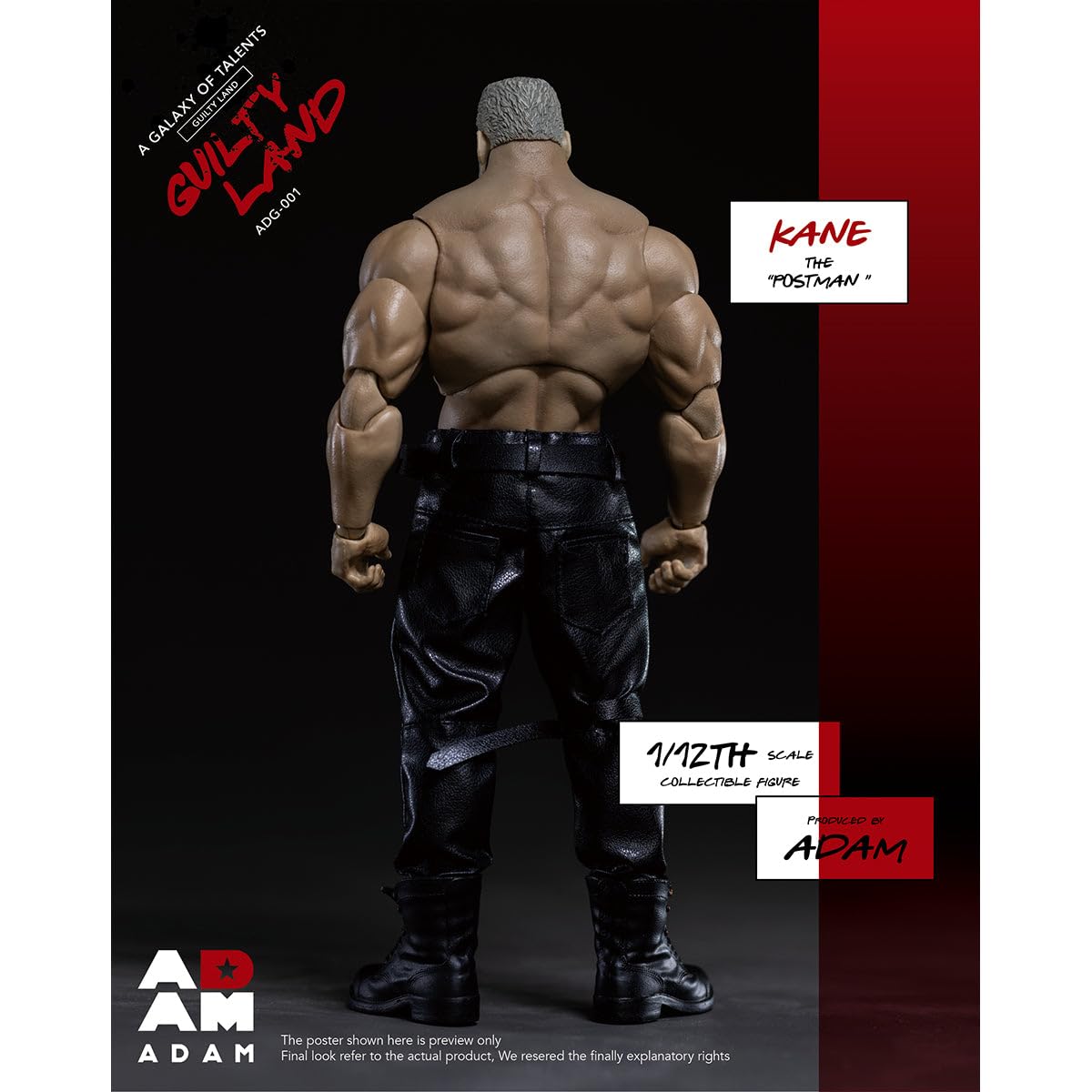 HIPLAY ADAM Guilty Land - Kane The Postman Figura Akcji 1/12 Skali
