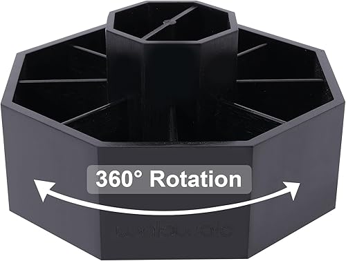 Miniatura 2 de walowalo Organizador de suministros de arte giratorio de bambú con capacidad para más de 800 lápices, soporte para lápices giratorios para