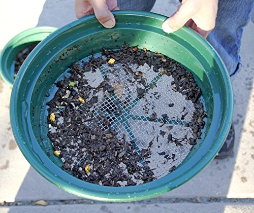 Se 13 1/4 Inch Stackable Classifier Gold Prospecting Pan - 1/4 Inch Stainless Steel Mesh Sifting Pan, Green #TOP2