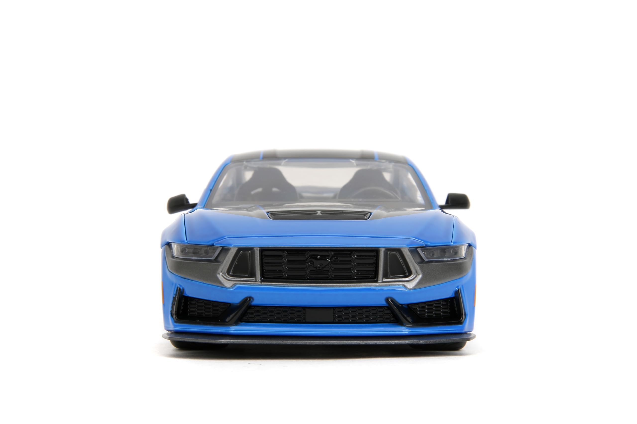 Jada 35276 2024 Dark Horse Blue Metallic mit schwarzen und grauen Streifen, Bigtime Muscle Series 1/24 Druckguss-Modellauto