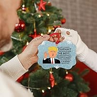 Vista 3 de Andaz Press Presidente Donald Trump Fancy Frame Recuerdo Adorno de Navidad, Regalo de broma de Técnico de Farmacia, 1 paquete, divertidas ideas