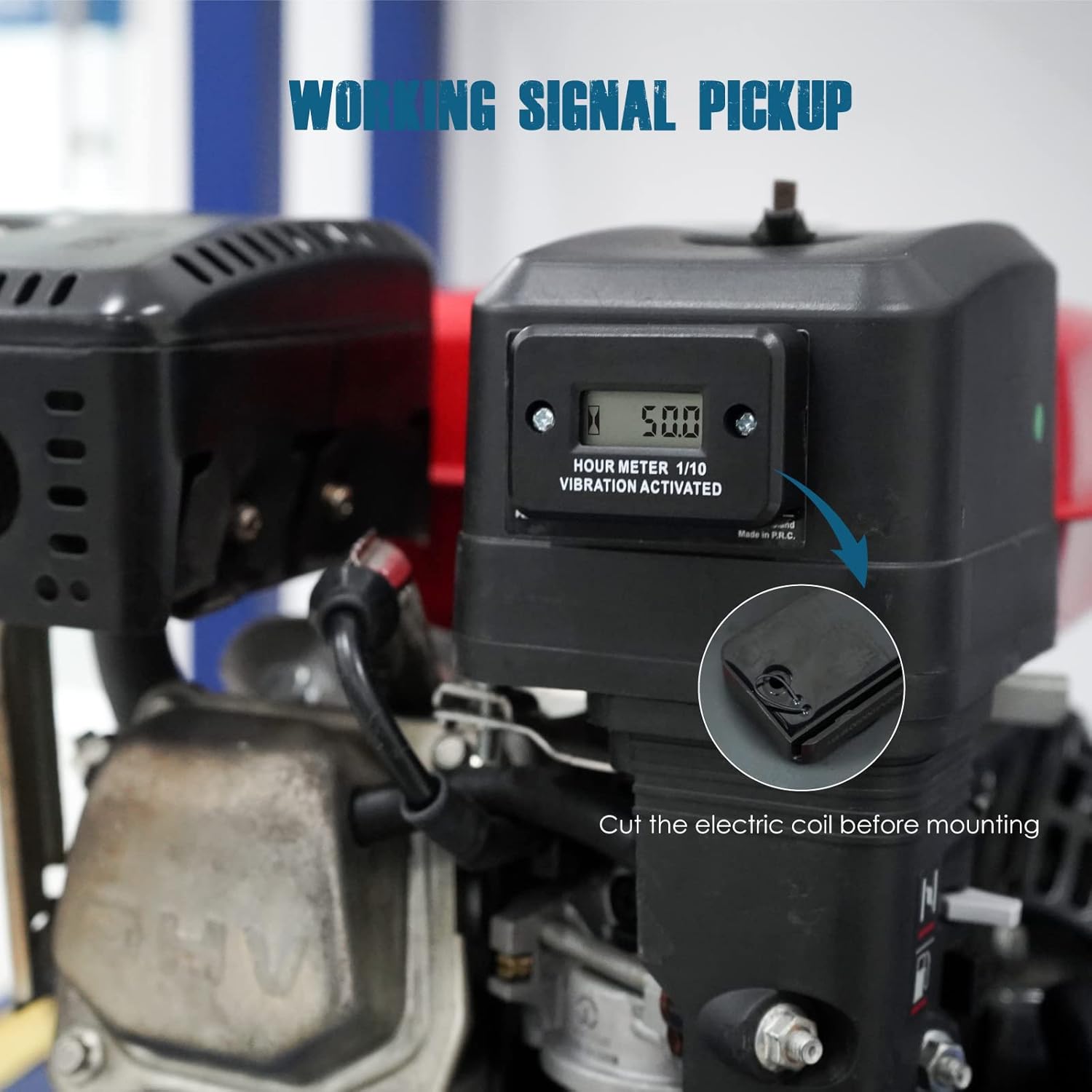 Working signal pickup for hour meter