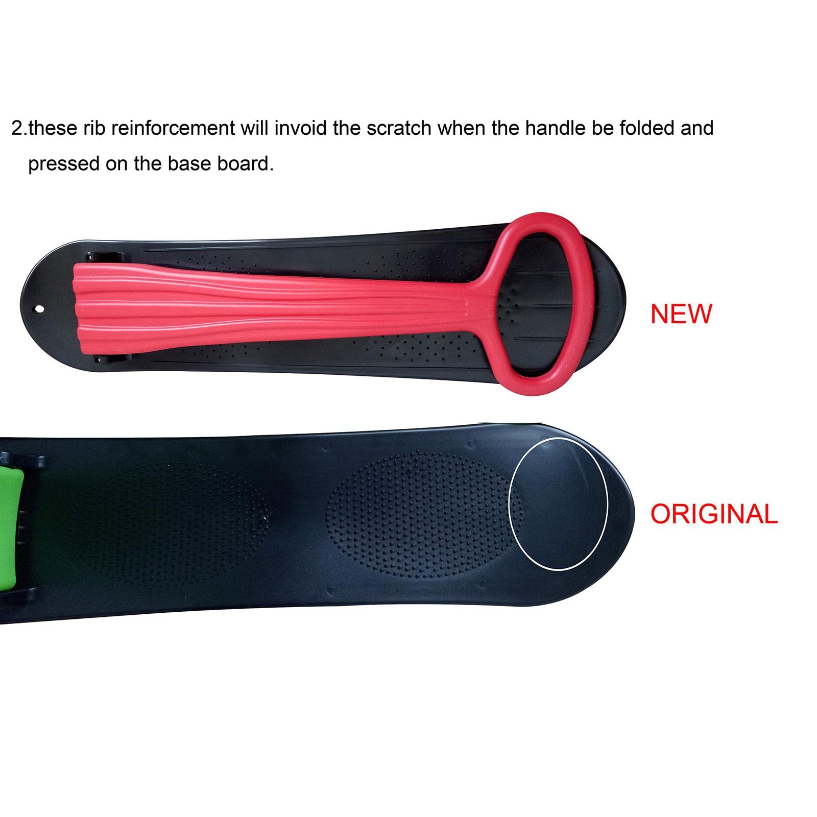Luge Neige Enfant Traîneau Ski Toboggan Sled Pliante en PETG Stable avec Poignées Ergonomiques Adaptée Aux Jeux de Famille Neige Cadeau